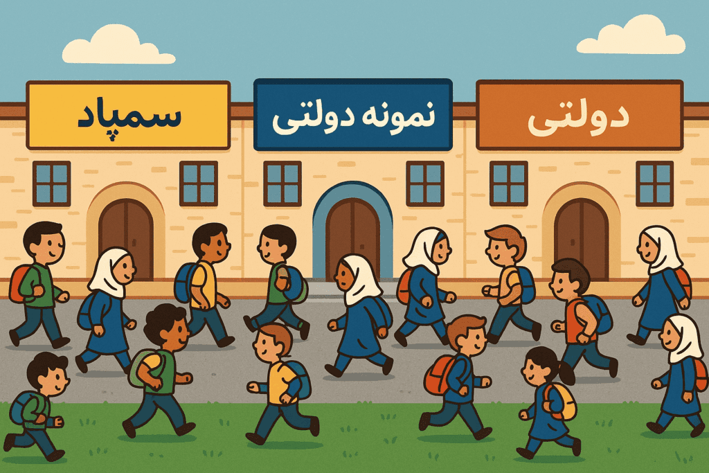 مدارس سمپاد، نمونهدولتی و دولتی عادی