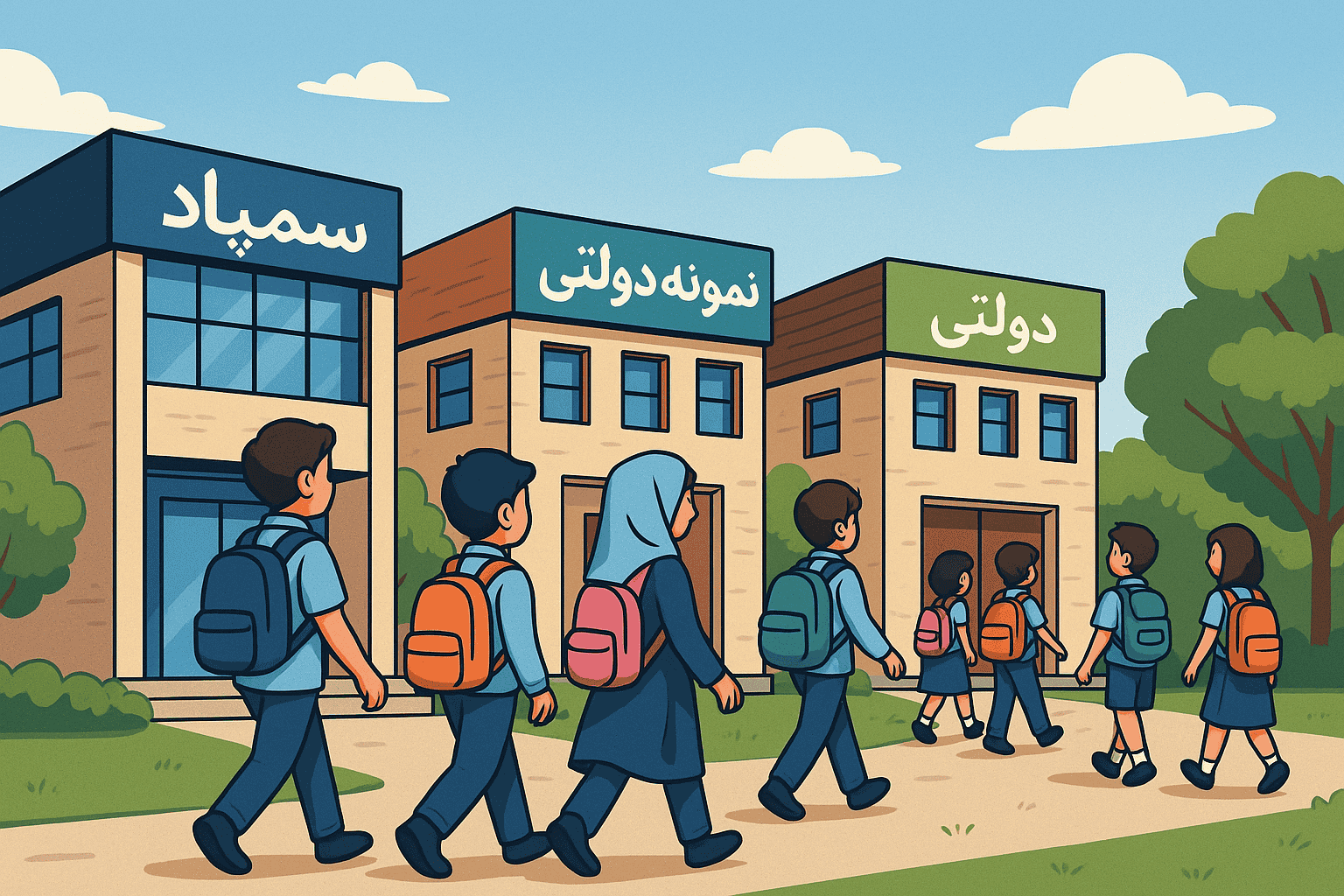 مدارس سمپاد، نمونه‌دولتی و دولتی عادی